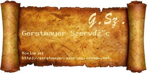 Gerstmayer Szervác névjegykártya